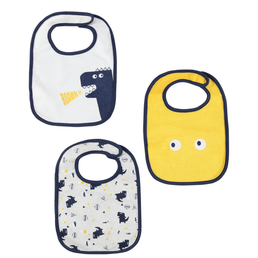 Pack 3 baberos estampado dinosaurios Main Pack 3 baberos estampado dinosaurios