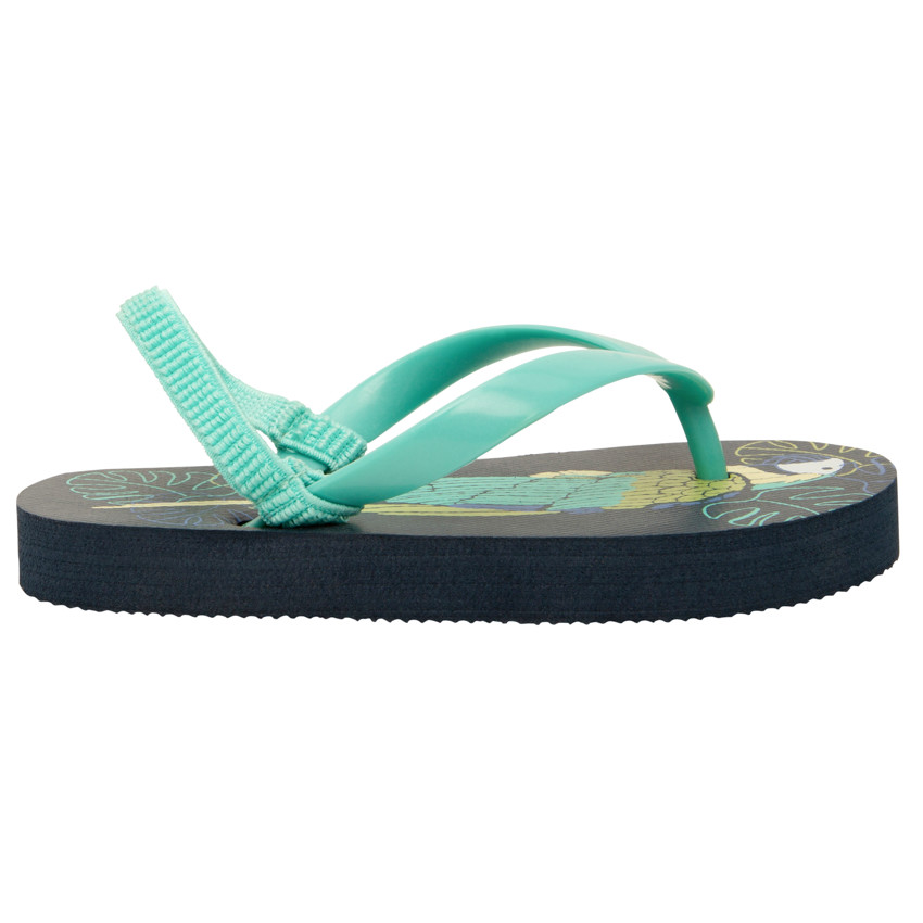 Tongs estampadas de loro para niño con tira según la edad 