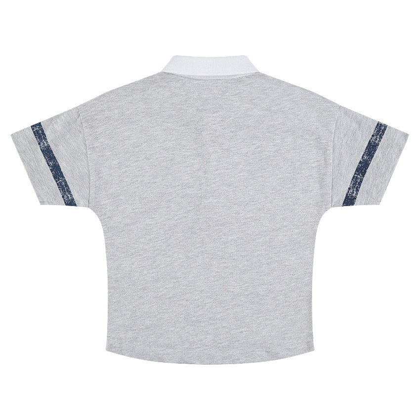 Polo de manga corta de punto con forma cuadrada y estampado ©Smiley 