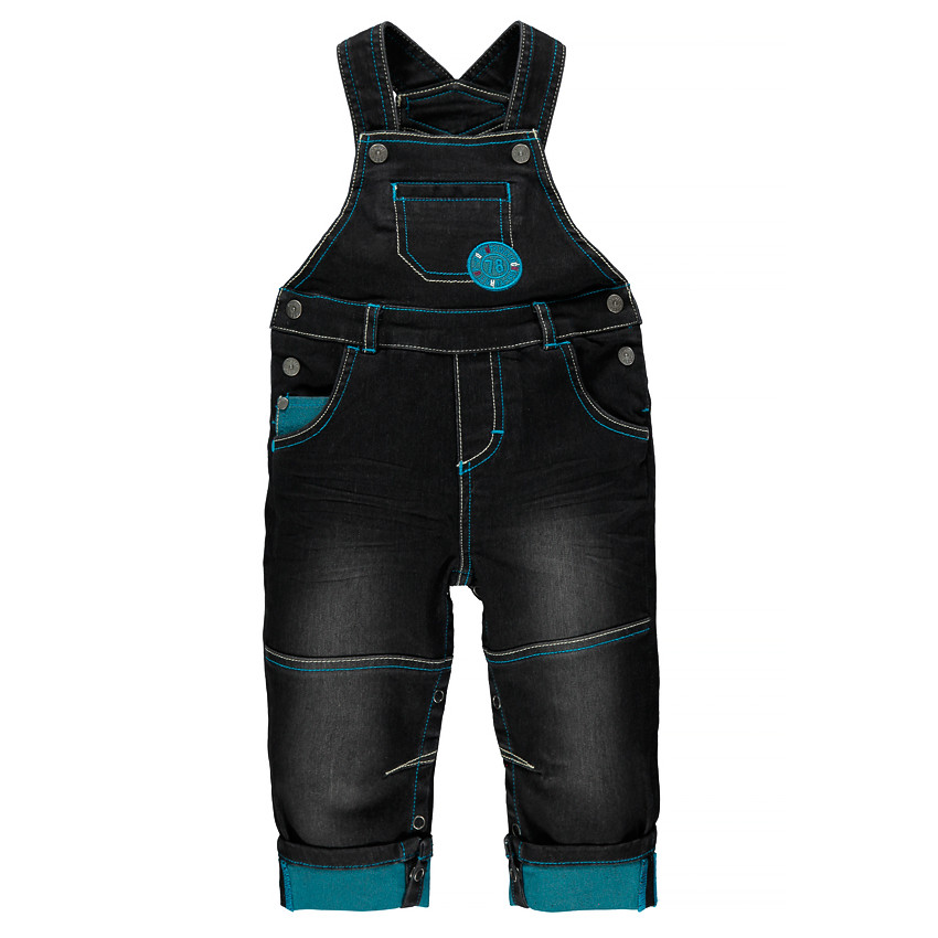 Salopette en jeans avec poches et patchs 