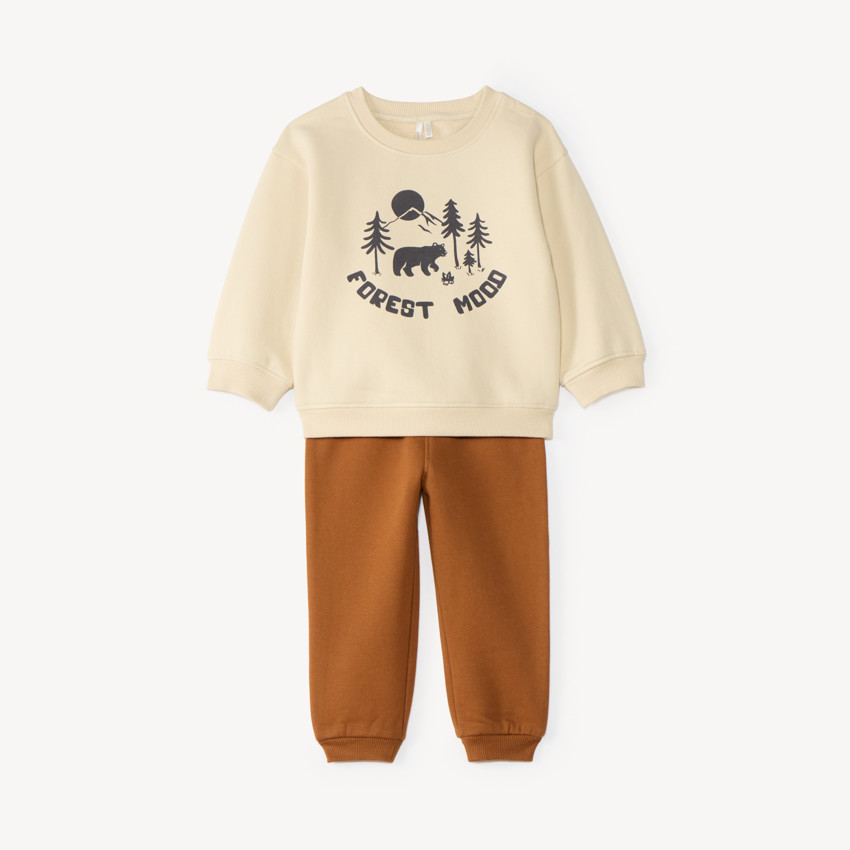 Conjunto de chándal para bebé niño con estampado divertido 
