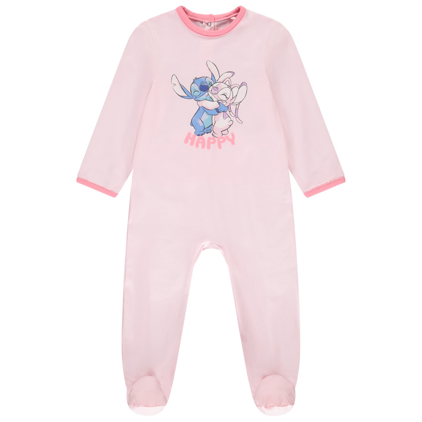 Pelele Stitch & Angel Disney para niña con aberturas diferentes según la edad 