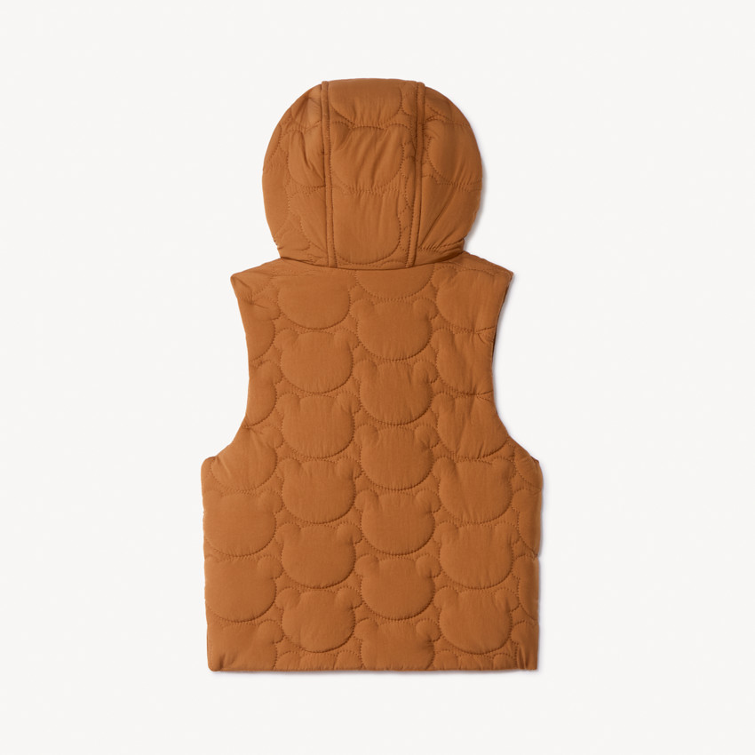 Chaleco acolchado sin mangas de tela con capucha para bebé niño 