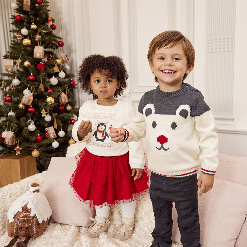 Jupe en tulle imprimé cœurs pour bébé fille 