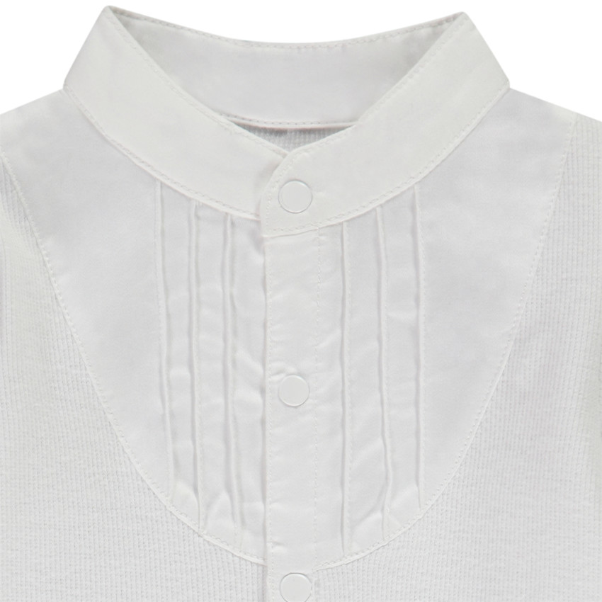 Pelele con pechera y cuello mao para bebé niño 