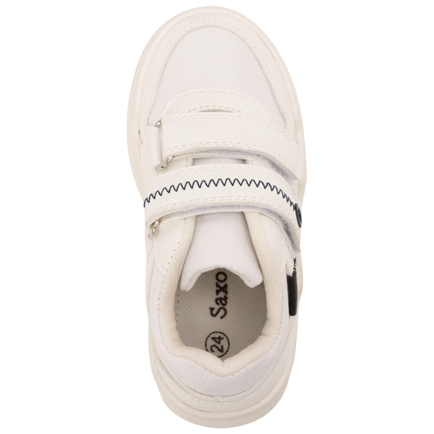 Zapatillas deportivas blancas con doble velcro para niño 