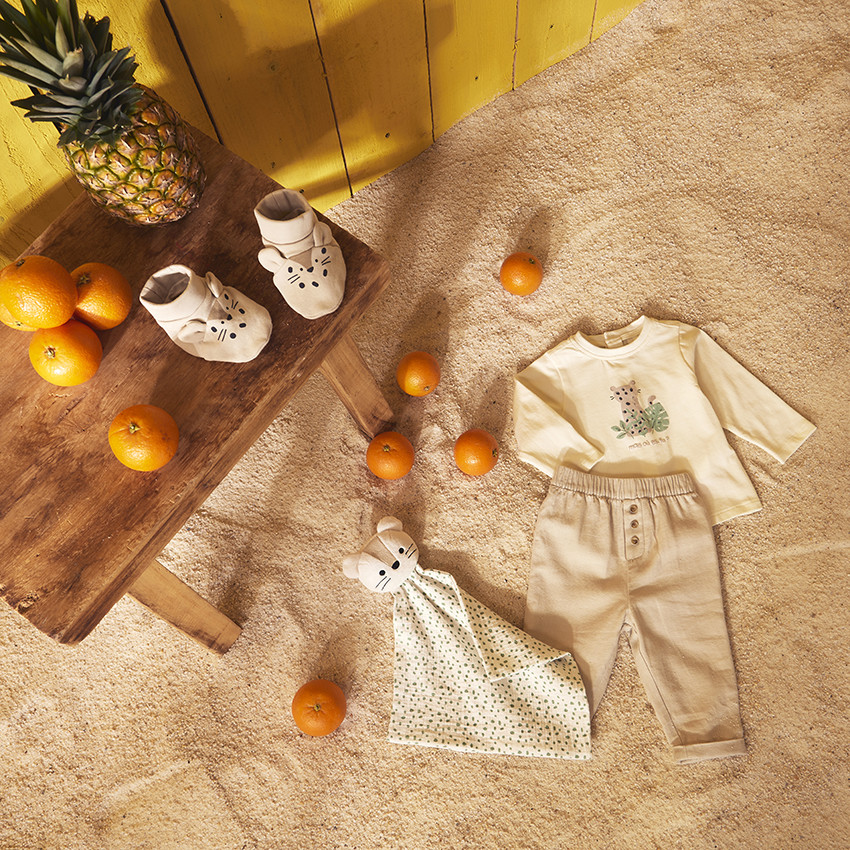 Patucos interlock - "Baby Savanna" 