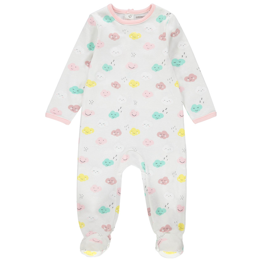 Pijama de punto con nubes estampadas all over  Additional Pijama de punto con nubes estampadas all over