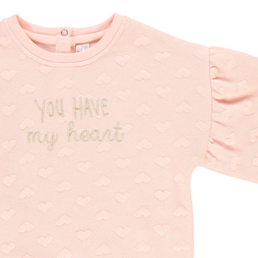 Sweat en molleton à manches bouffantes et broderie brillante pour bébé fille Main Sweat en molleton à manches bouffantes et broderie brillante pour bébé fille