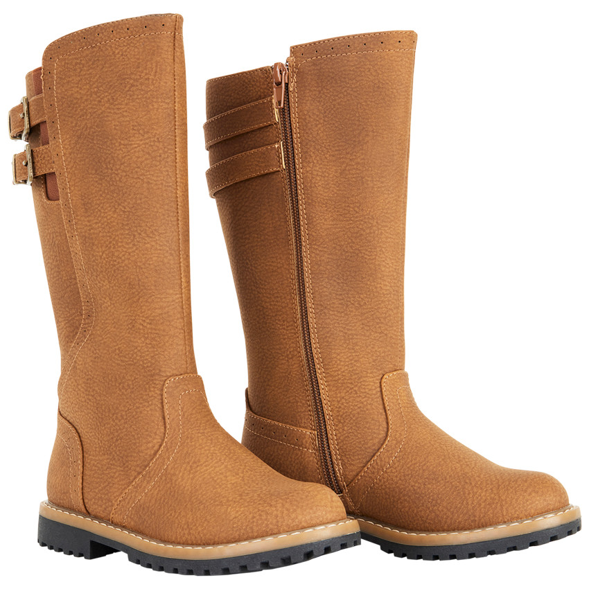 Botas de montar de doble hebilla para niña 