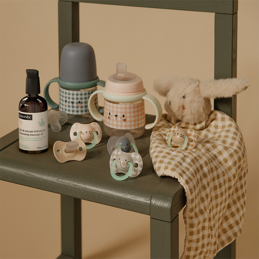 Biberon à anses 150 ml Night & Day lapin 