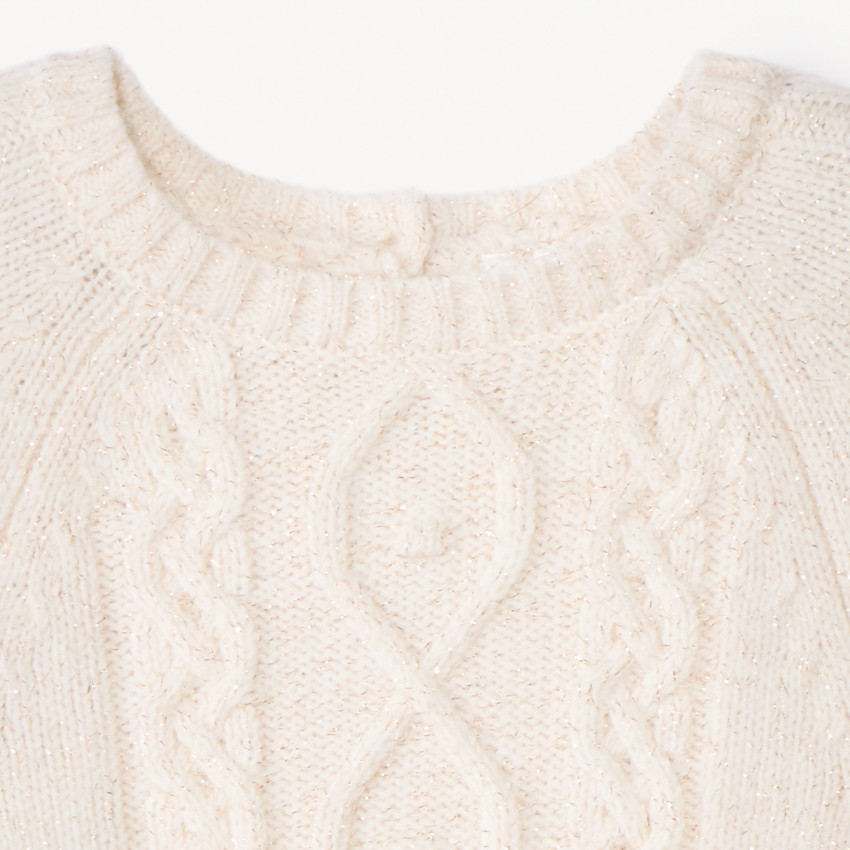 Poncho de punto liso para bebé niña 