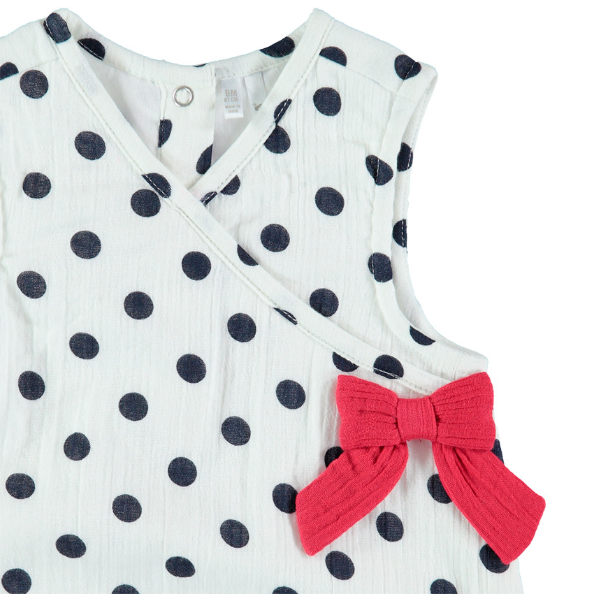Body y lunares con cuello cruzado y lazo  