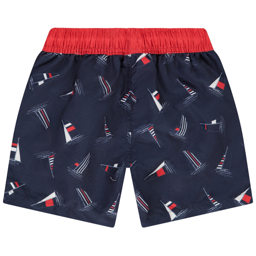 Bañador de microfibra con estampado de veleros para niño 