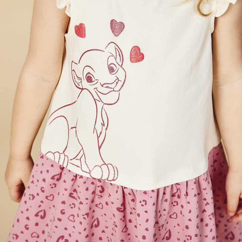 Vestido efecto 2 en 1 Nala Disney con lentejuelas mágicas para niña 