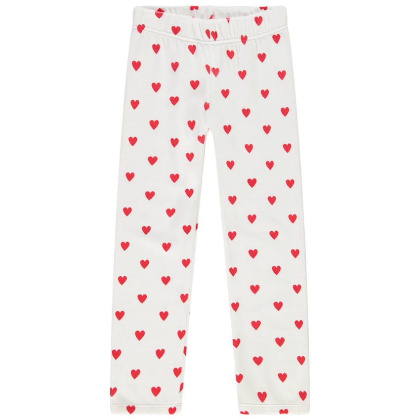 Pijama de 2 piezas en terciopelo estampado de corazón + calcetín de Papá Noel Minnie Disney para niña 