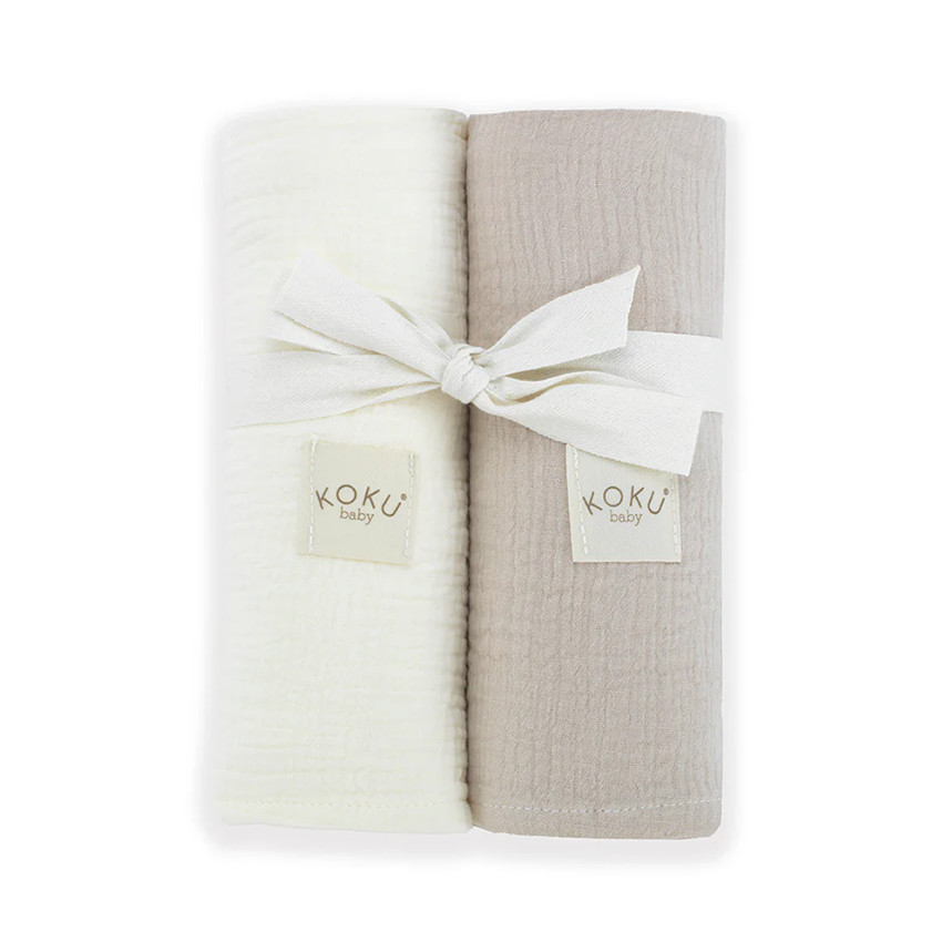 Pack 2 muselinas 70x70cm - Natural 