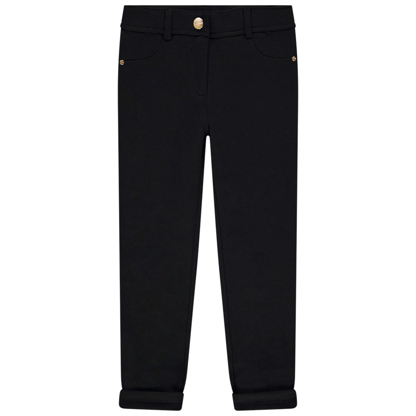 Pantalón de felpa liso para niña 