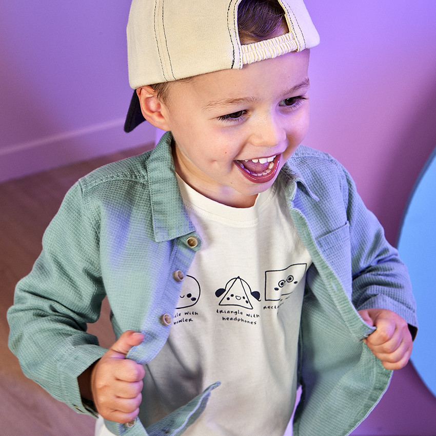 Camiseta de manga larga con estampado fantasía para bebé niño 