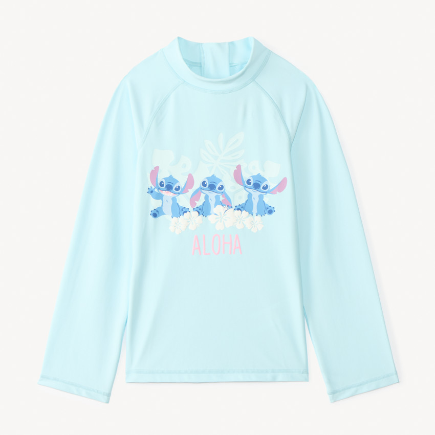 Camiseta de manga larga anti-UV SPF 50+ Stitch Disney para niña 
