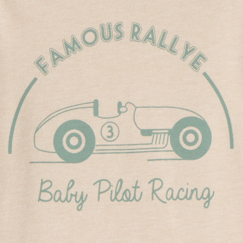 Camiseta de manga larga con estampado de automóvil para bebé niño 