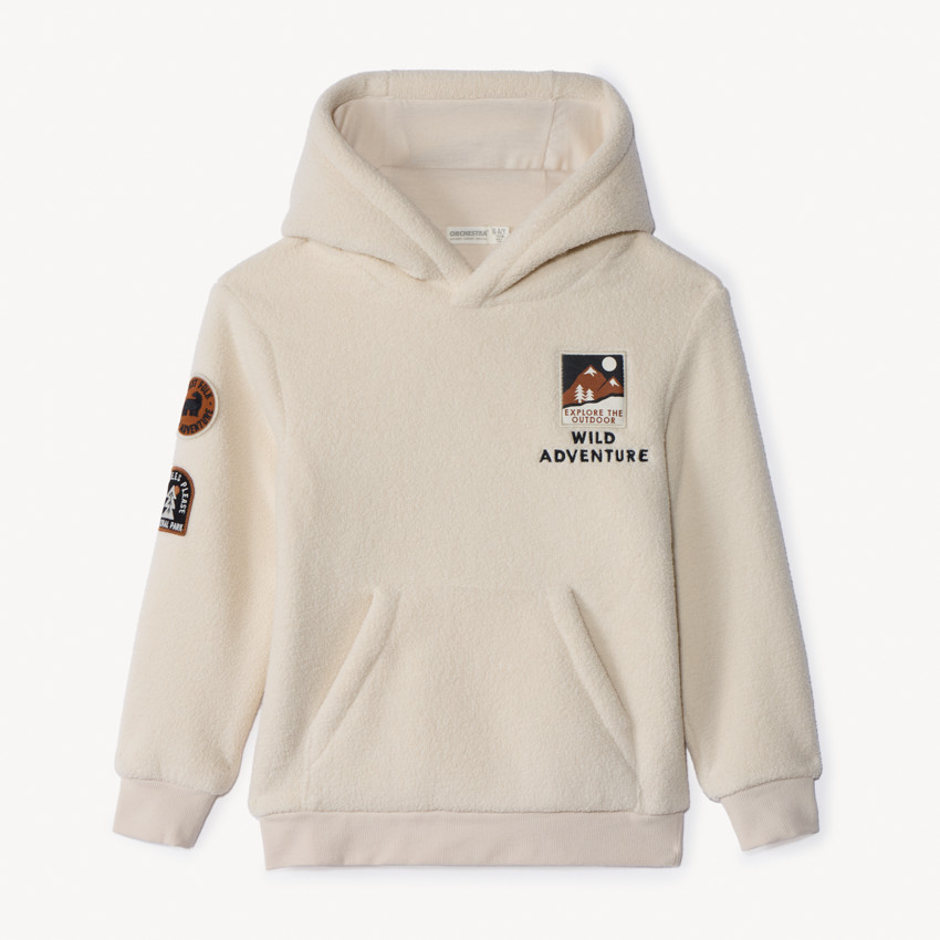 Sudadera con capucha de sherpa niño 