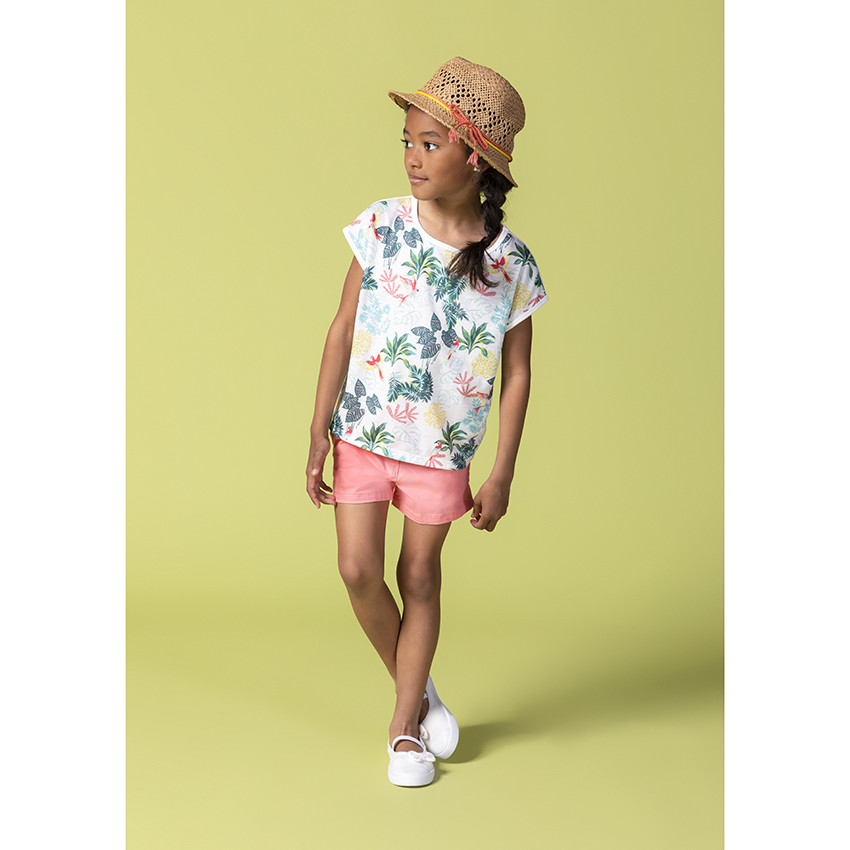 Camiseta manga corta estampado vegetal 