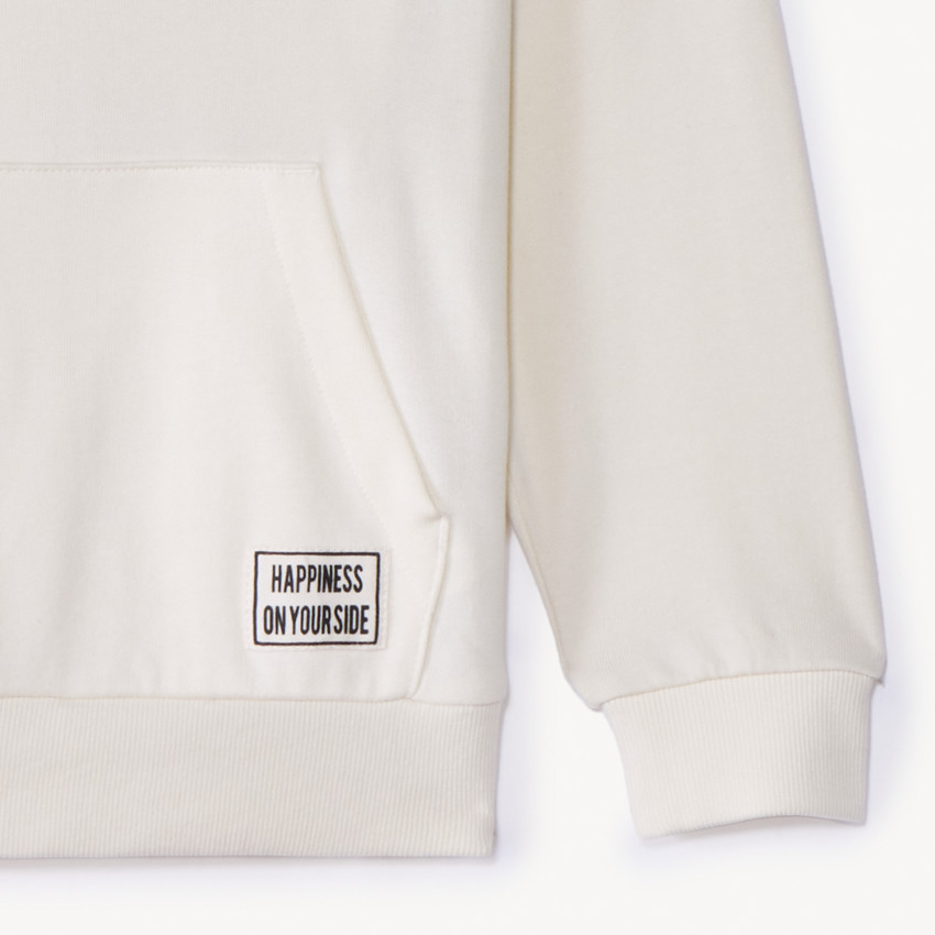 Sudadera de felpa unicolor con capucha para niño 