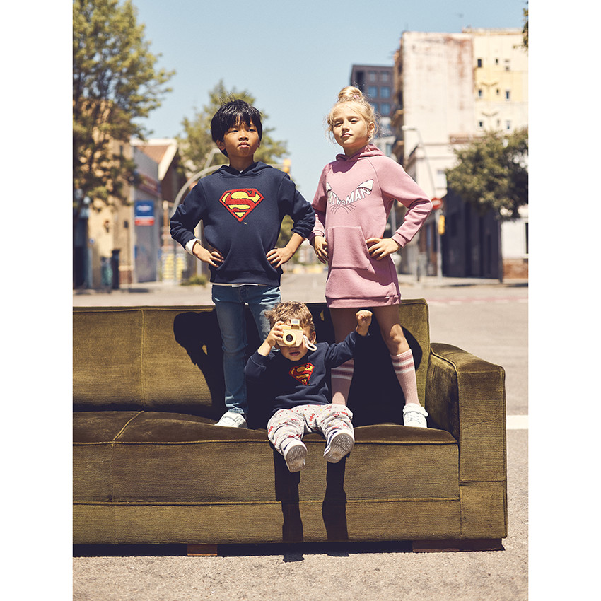 Sudadera de felpa con capucha Superman Warner para niño 