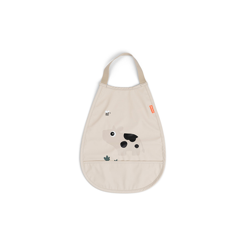 Babero ajuste elástico Tiny Farm Beige 