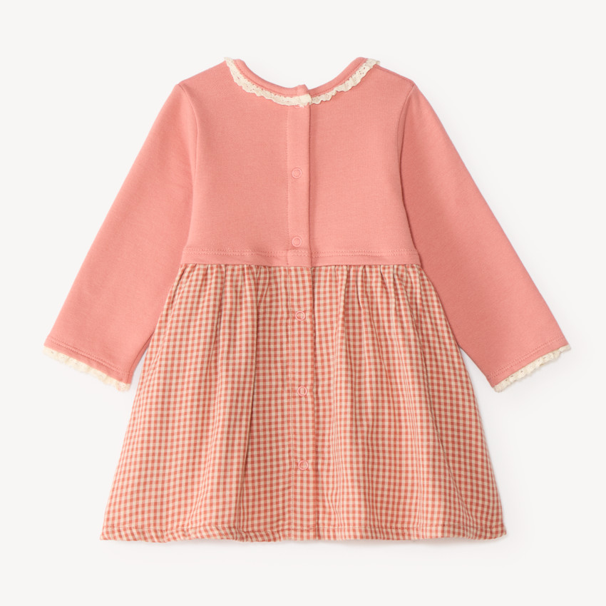 Ropa de manga larga efecto 2 en 1 para niña bebé 