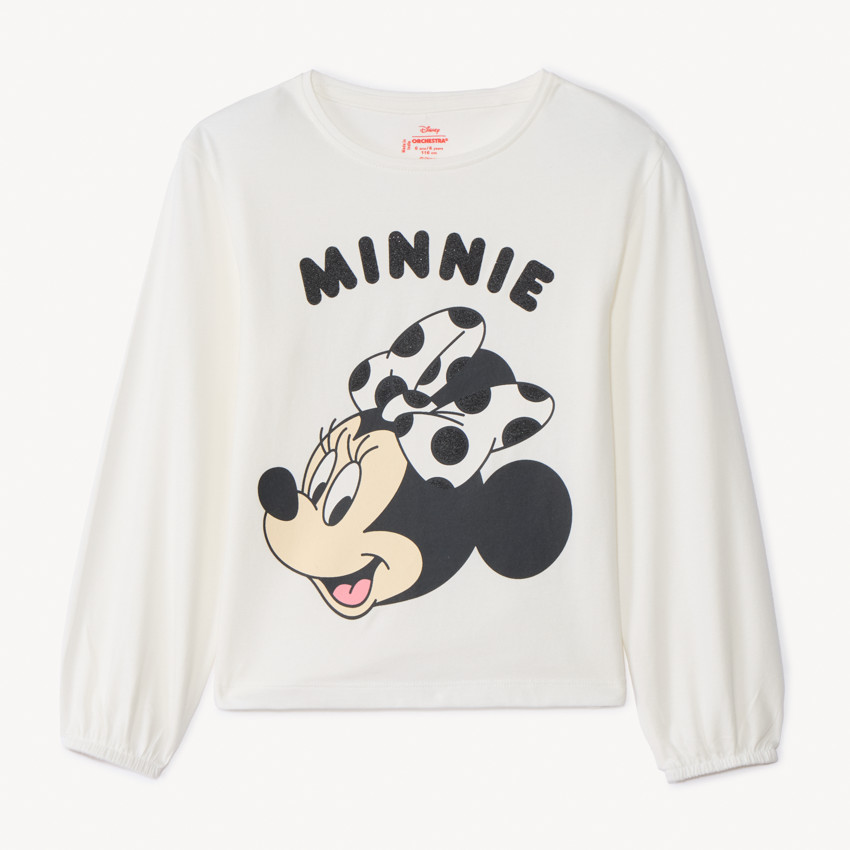 T-shirt manches longues Minnie Disney pour fille 