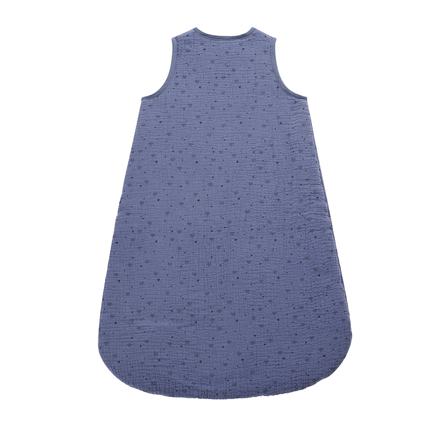 Saco de dormir TOG 2 con estampado de corazones en gasa de algodón 