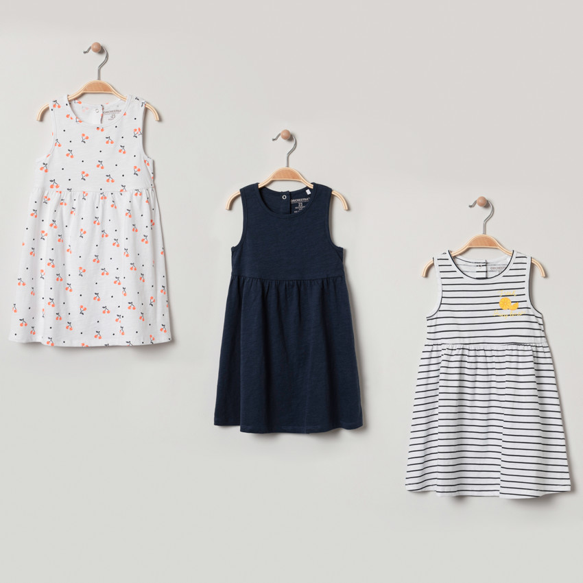 Pack 3 vestidos sin mangas 