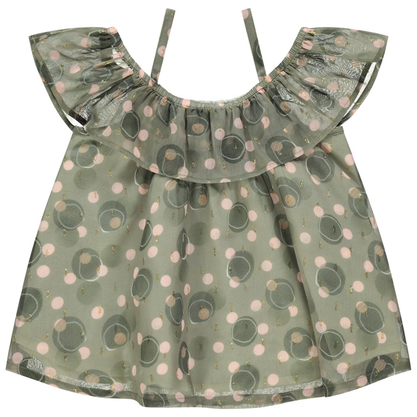 Tunique à col volanté et touches de doré  Additional Tunique à col volanté et touches de doré