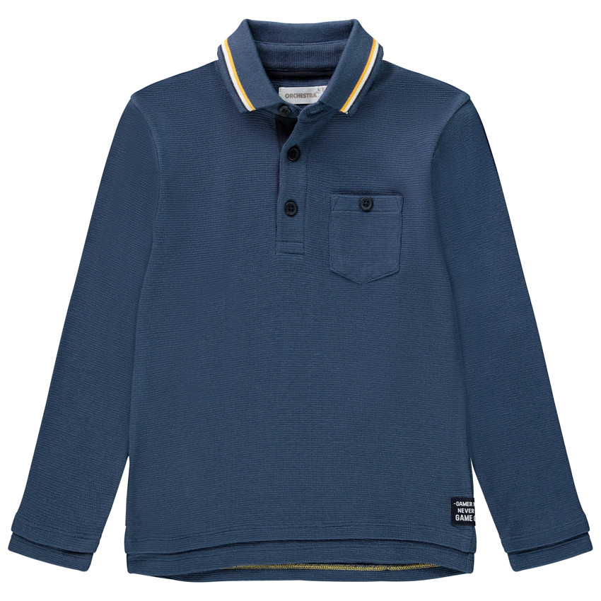 Polo manga larga punto fantasía 