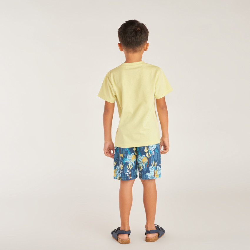 Camiseta de manga corta estampada con coco para niño 