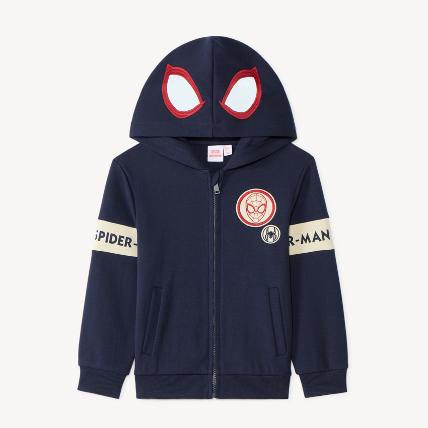 Chaleco con capucha con cremallera niño divertido de Spider-Man Marvel 