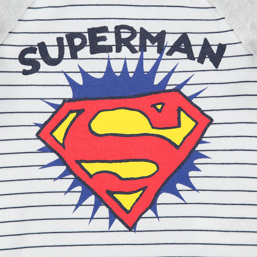 camiseta mangas largas de rayas print logo Superman  Additional camiseta mangas largas de rayas print logo Superman