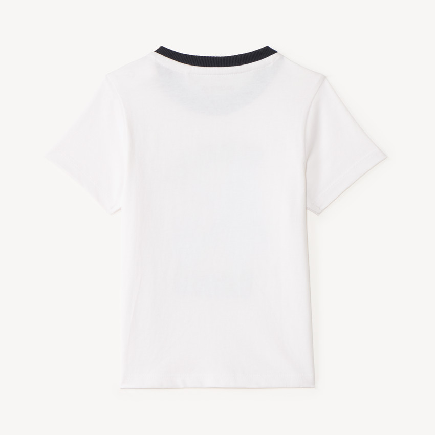 Camiseta de manga corta con estampado de robot y cohete para bebé niño 