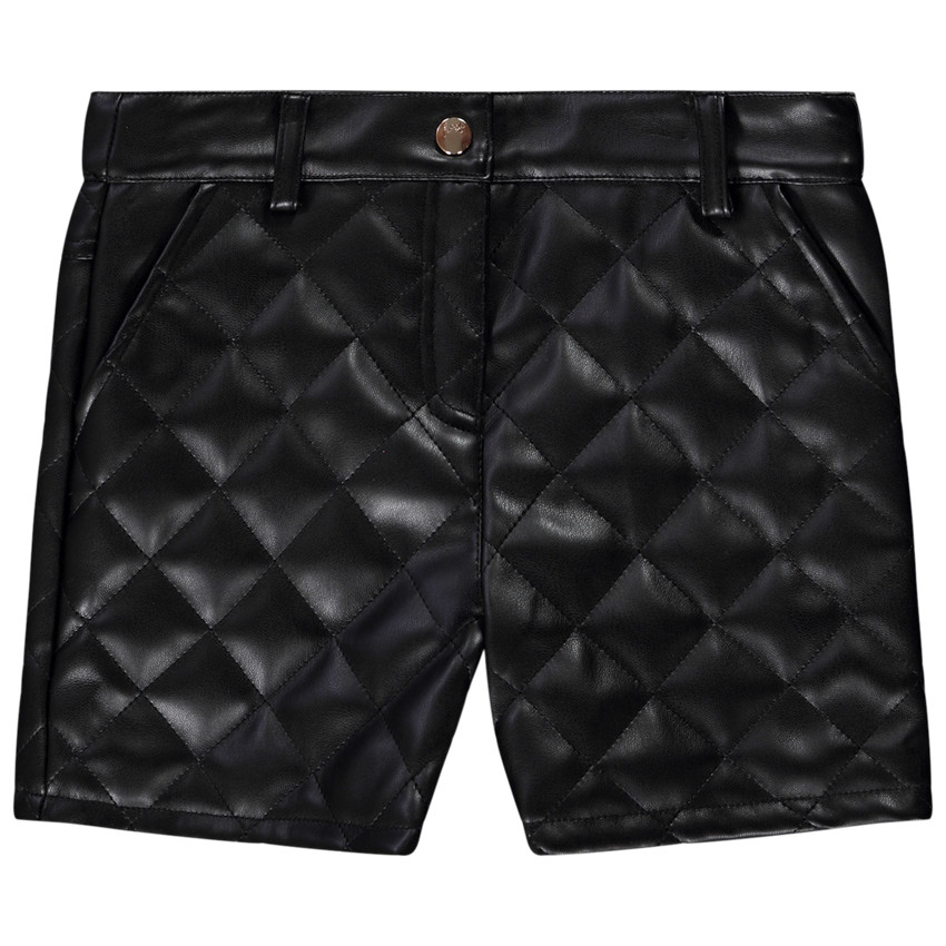 Short de similicuir con efecto acolchado para niña 