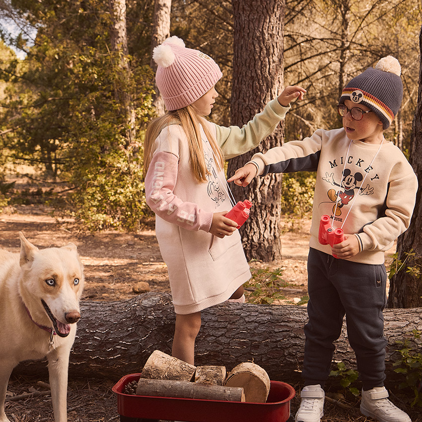 Ropa sudadera efecto color block Minnie Disney para niña 