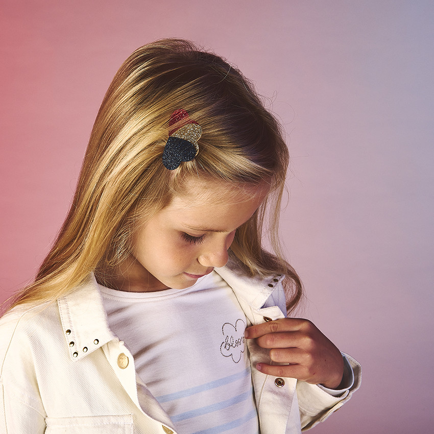 Chaqueta corta de vaquero con remaches para niña 