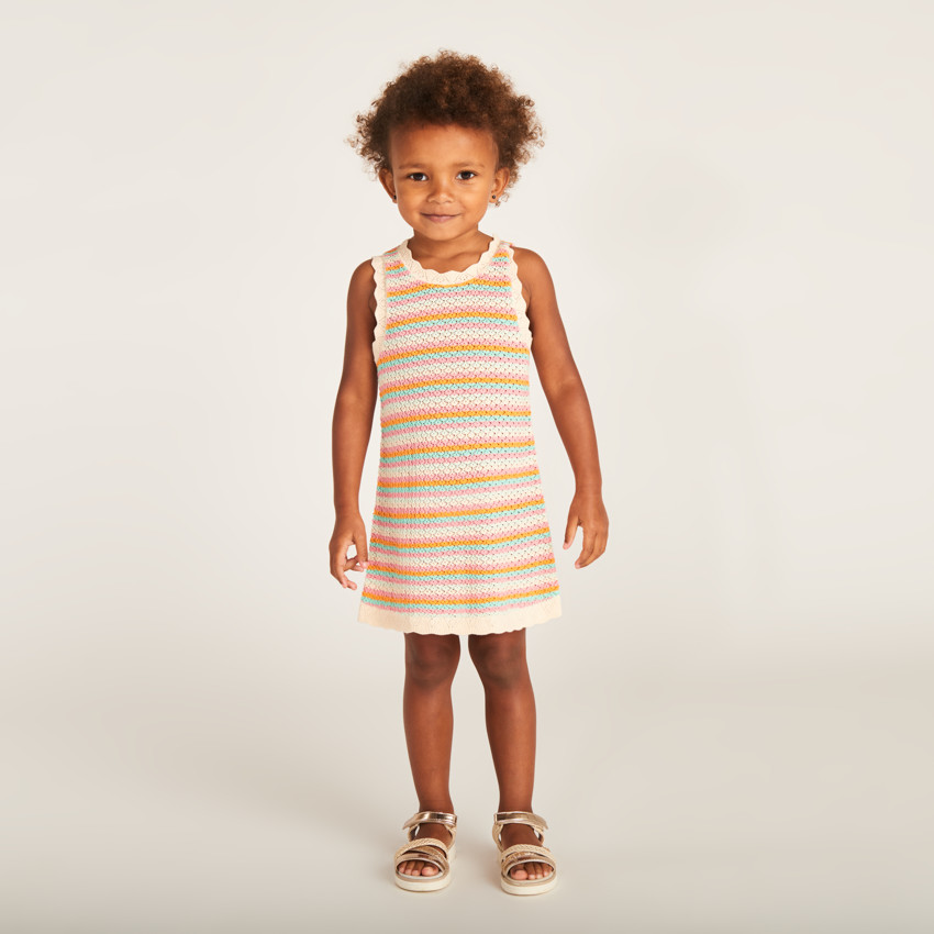 Vestido sin mangas de punto para niña bebé 