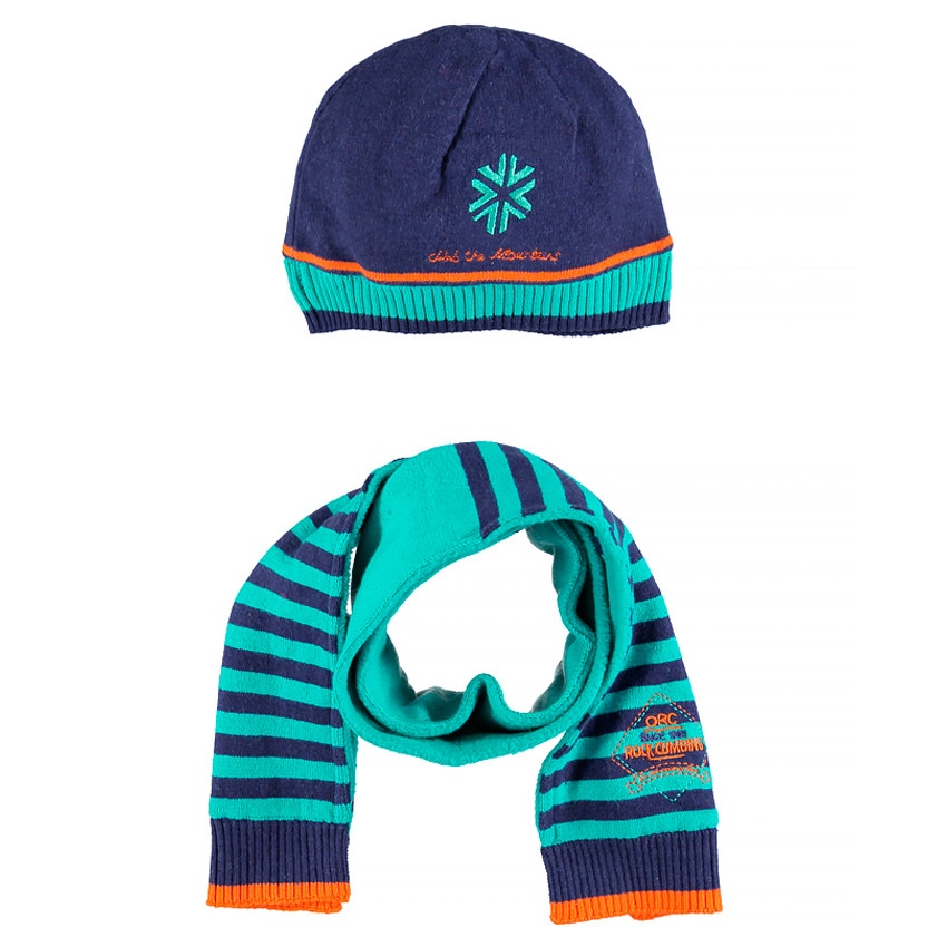 Ensemble bonnet et écharpe doublure micropolaire  