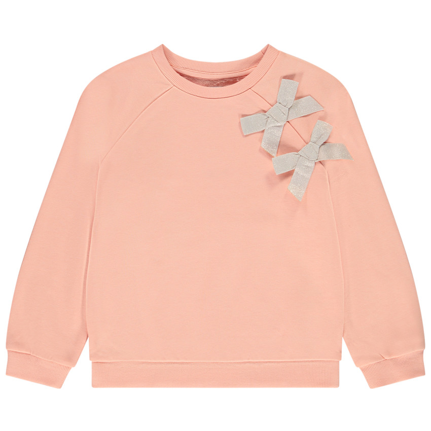 Sudadera de felpa oversize con grandes lazos para niña 