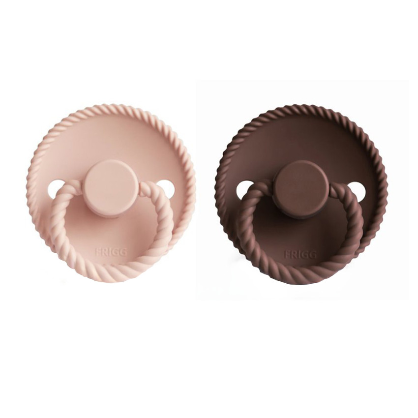Pack 2 chupetes de silicona 6-18M Rope Blush/Cocoa 