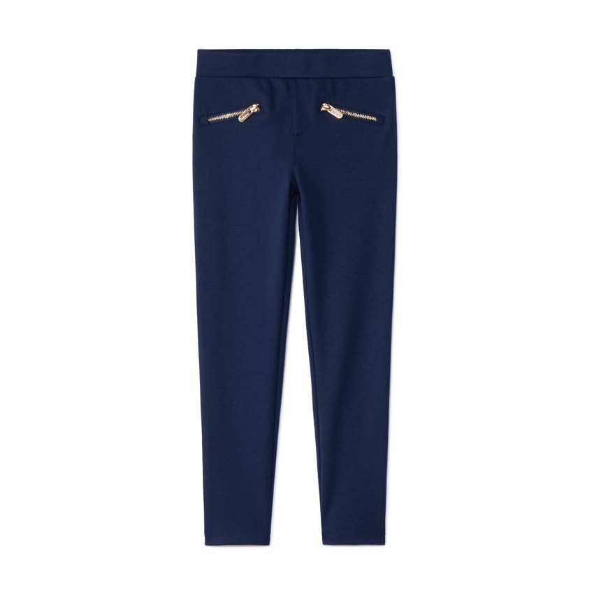 Jegging milano con bolsillos delanteros con cremallera para niña 
