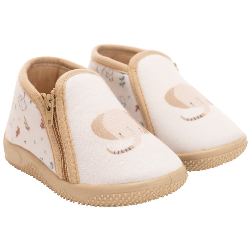 Botines con cremallera y estampado de elefante para bebé niño 