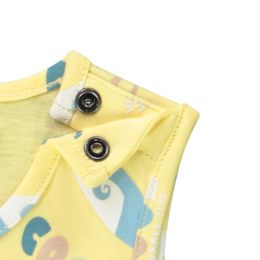 Camiseta sin mangas de jersey con estampado divertido para bebé niño 